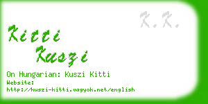 kitti kuszi business card